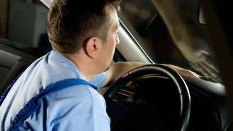 Applying Car Upholstery Cleaner