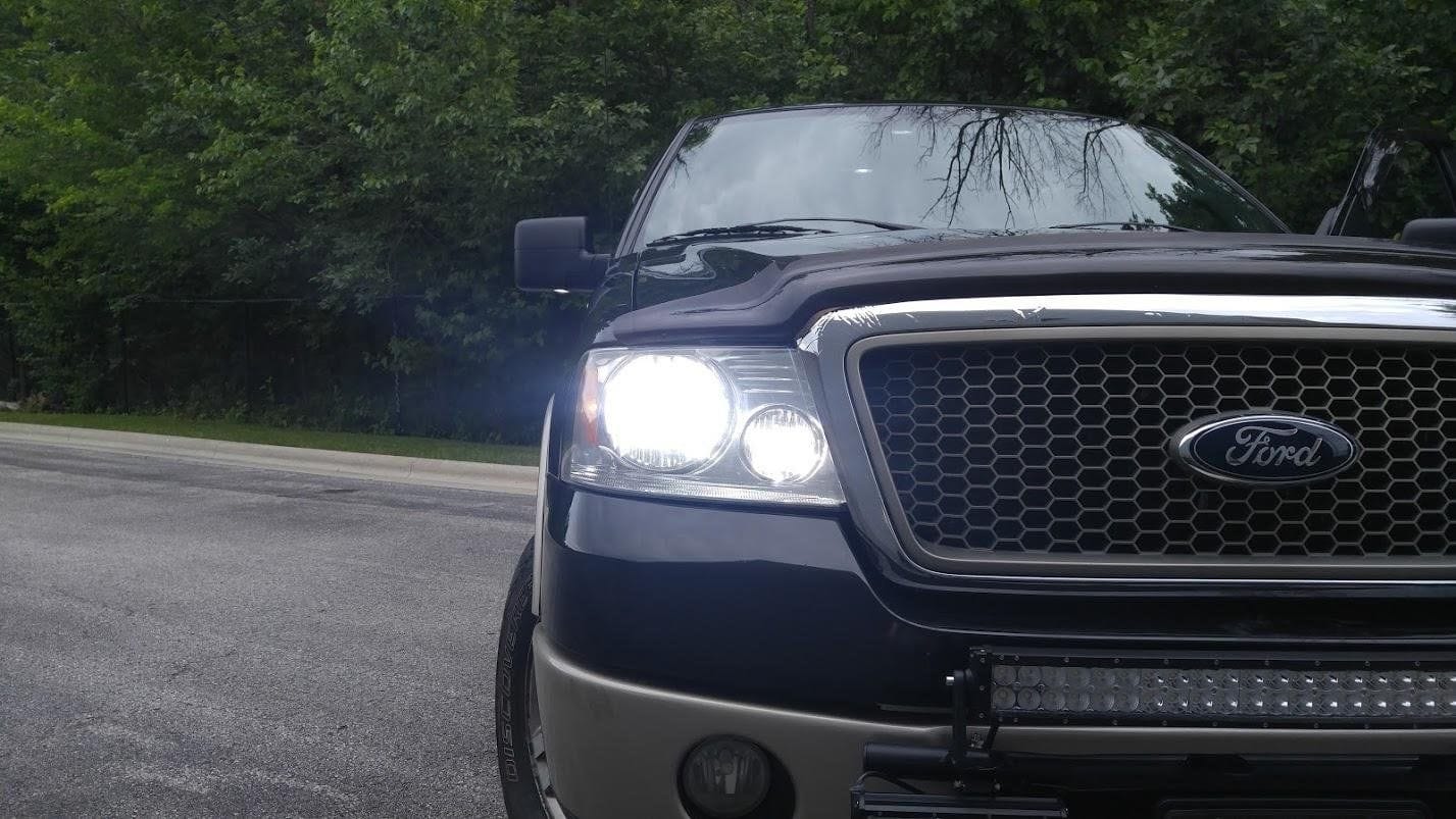 12000 Lumen Led Headlights in 2007 Ford F-150 La -- posted image.