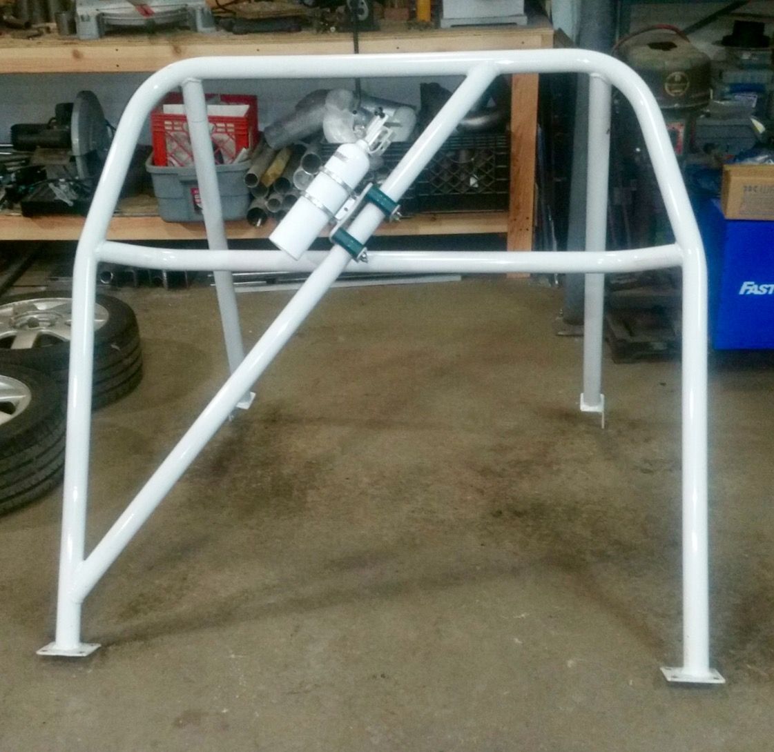FS AutoPower 4point Roll Cage painted OEM Candy White VW Vortex Volkswagen Forum