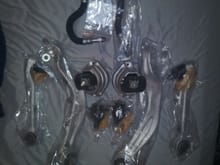 Control arms, ball joints, motor mounts, oil cooler lines