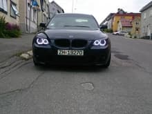 Bmw e60 with Umnitza's Orion V4 Angel Eyes and a litle closer look