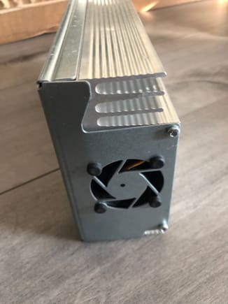 Active cooling via a fan at the top