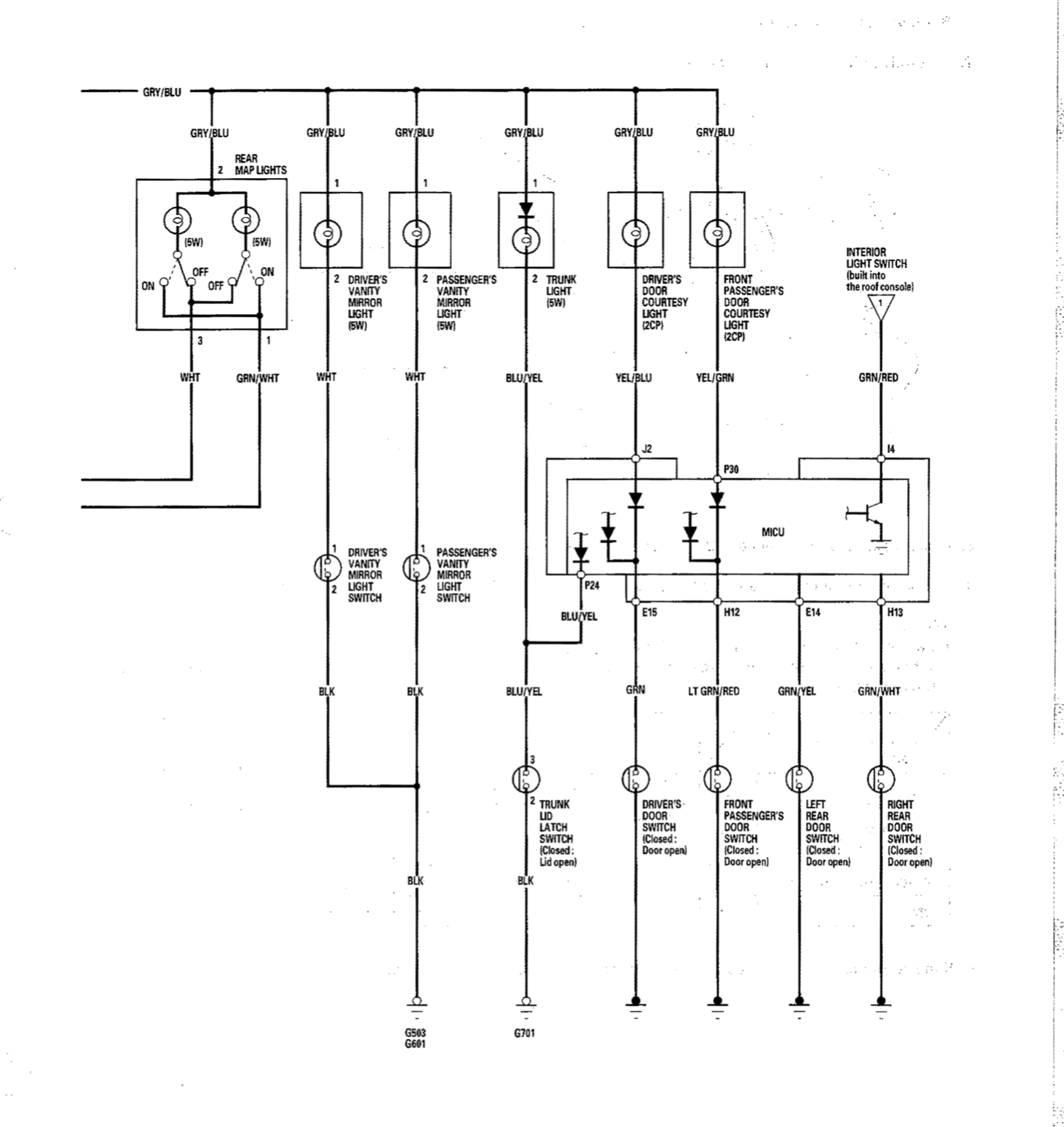 Request for Wiring Diagram: HomeLink & Sunroof Switch - AcuraZine