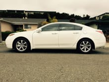 2014 Acura TL Tech Package, OEM mud guards, 35% tint all around, LED exterior and interior lights, yellow fog and parking lights, resonator and mid muffler delete.