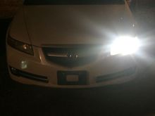 This is a picture with the headlights on the "High Beam" setting.