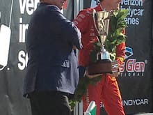 Michael presenting winner's Trophy to Dixon who was in a class all by himself this weekend.