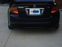 Type-S rear with quad exhaust