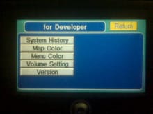 The Developer menu.  Get to this screen by going into DIAG menu and holding the Menu button for 5 seconds.  I dont think I was able to get into this until I hacked the HMIManager.