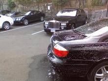 Outside the wash bay @ my old job.  Bentley,Aston,Rolls dealer... Fun job.