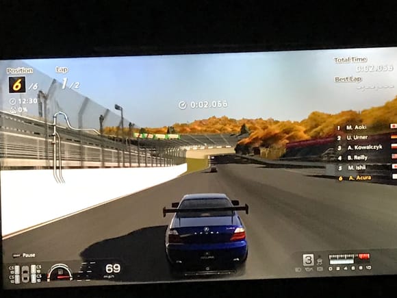 Playing Gran Turismo 6 on PS3, preparing for tracking the TL.

The 03’ CL Type-S was the only car that resembled the TL in its physical performance.