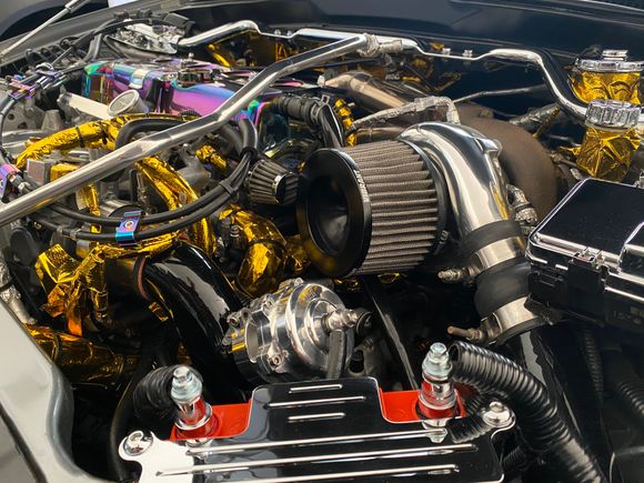 Tial BOV, polished Garrett gt3076r, chrome plated battery tie down, Brand new odyssey pc680 battery. 