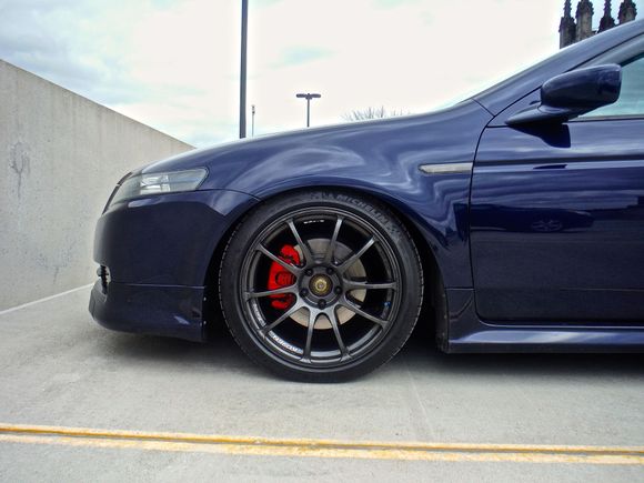 I like the height! Going to run these calipers for the season, then get my RL calipers on next season. (Def going with white I think they'll look amazing) These are all new brakes so might as well burn these out first lol