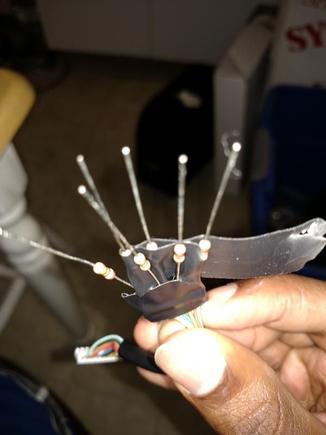 used electrical tape to separate the resistors