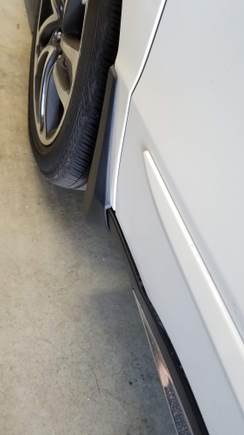 left front, very small gap towards bottom
