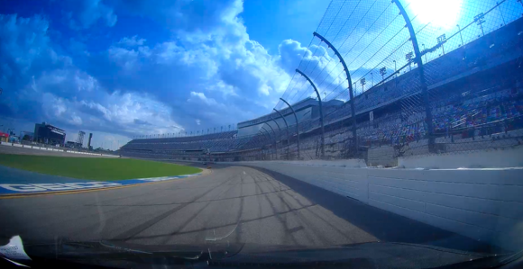 Main straight past pit entrance