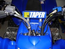 Houser sells the YFZ  2 Stem for the raptor.  Remove the powder coating where the top clamp connects. They don't tell you that!  Or it's too tight.