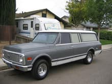 72 Suburban. Ive been working on it for my brother for a year or so. He is driving it coast to coast this July.                                                                                         