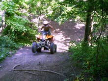 This is me finishing a hill climb at The Cliffs in Marseilles, Illinois