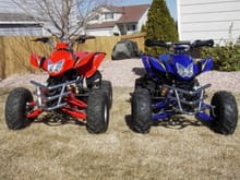07(Red) and 08(Blue) Vbikes side by side                                                                                                                                                                
