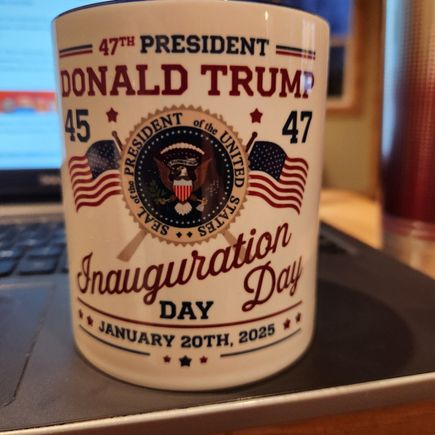 PK got me a new coffee mug.