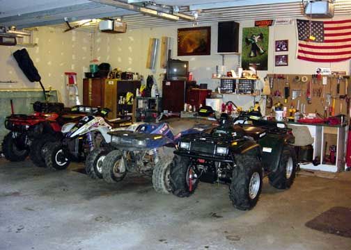 My wheelers, except for the rancher on the end.                                                                                                                                                         