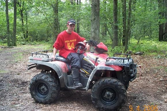 chillin on my fourwheeler at the cabin
