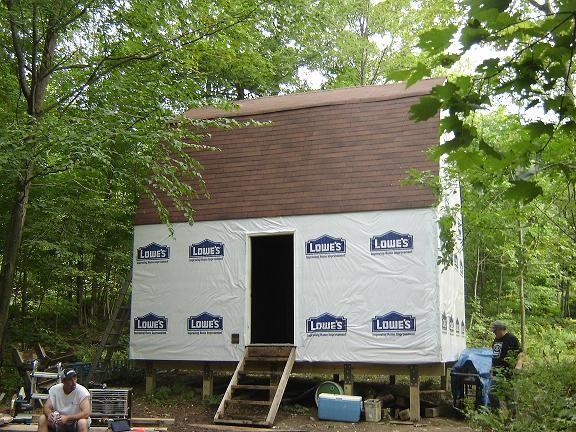 DEER CAMP, NOT COMPLETE BUT WHEATHER TIGHT FOR THE WINTER!STILL NEEDS SIDING WINDOWS AND WRAP AROUND COVERED PORCH. ALL IN THE SPRING.                                                              