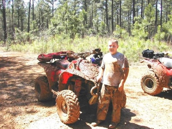 My son at Whitmire OHV trails. He followed a KX 250 a little too close.                                                                                                                                 