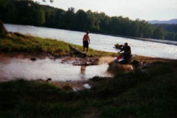 Me Jumpin Into The Mudpit Beside The Beach Near The River- I Love Riding Here-                                                                                                                          