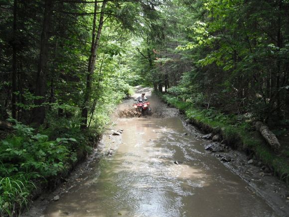 beergut hitting mud hole in claremont nh