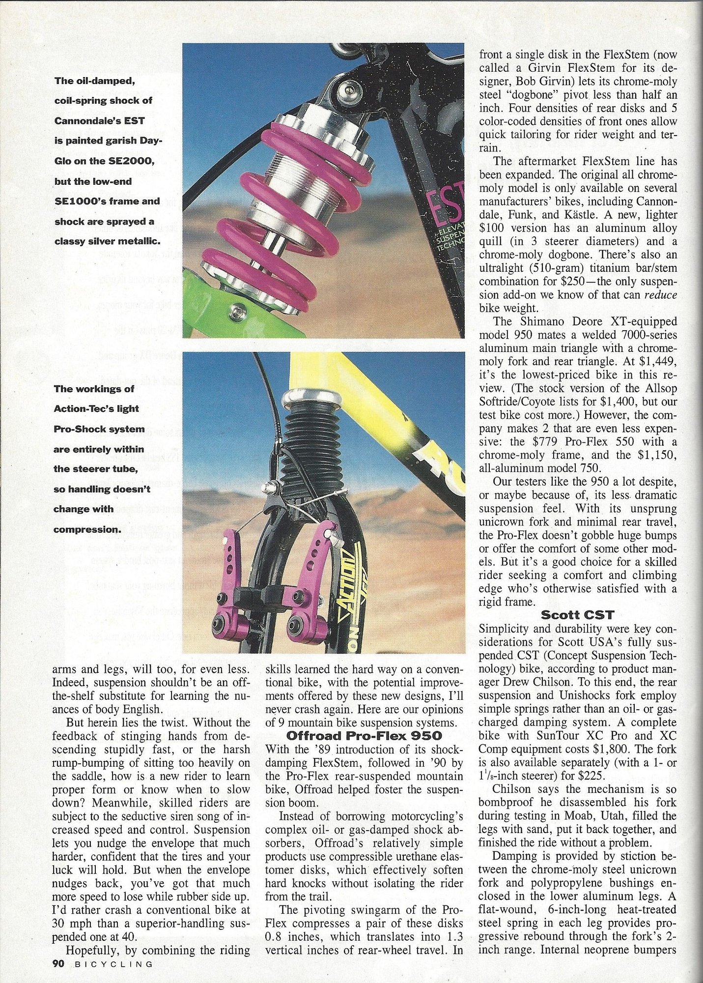 Road Test/Bike Review (1991) Mountain Bikes with Suspension Bike Forums