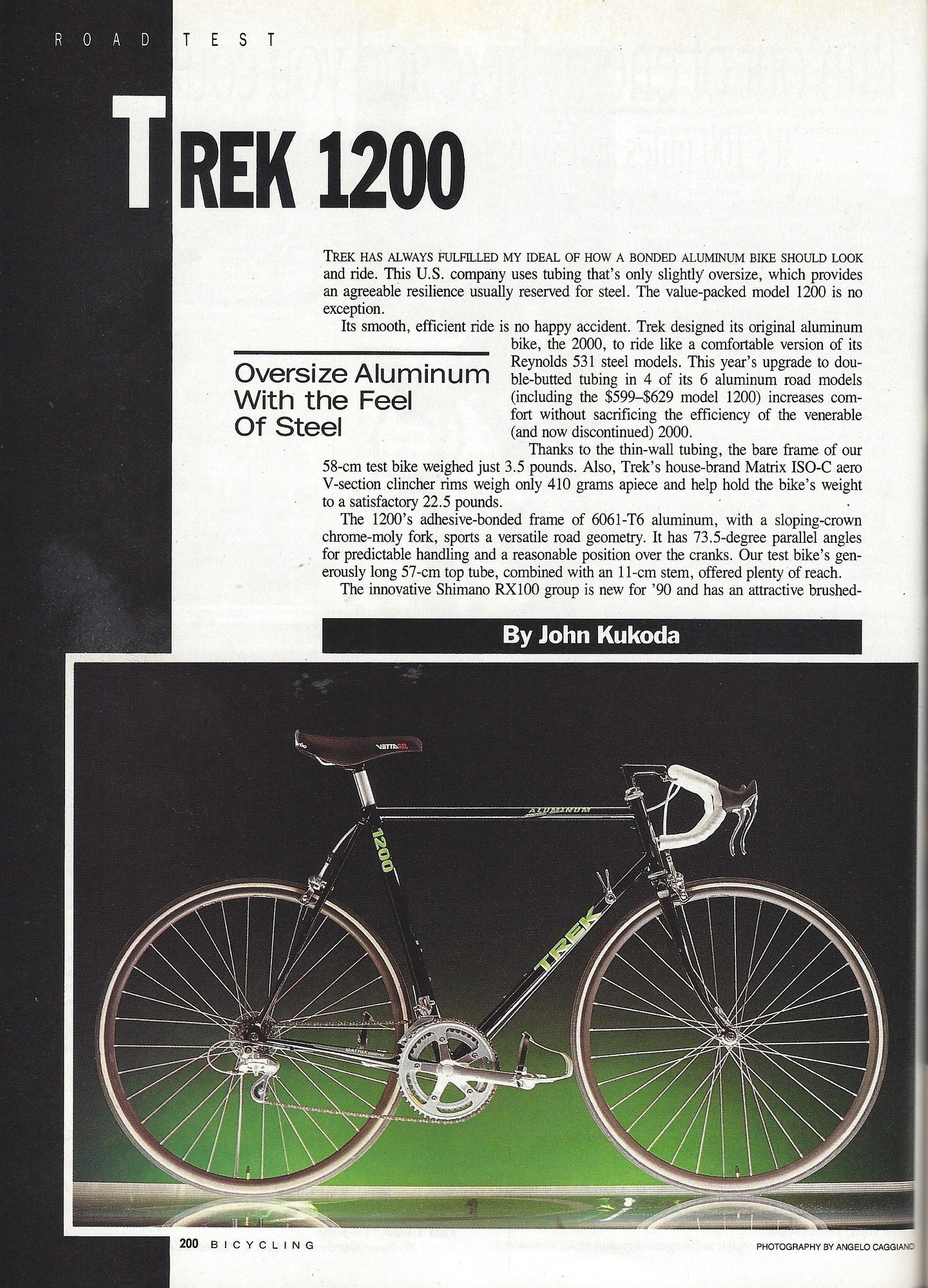 Road Test Bike Review 1990 RALEIGH Competition and TREK 1200