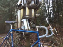 48/34 chainrings and a 26 out back got me up. Bit of a grind on a couple of short steeper ramps.