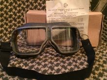 Soviet tanker goggles. 
Or ski goggles. 
I wear rigid gas permeable (RGP) contacts which I suppose are C&V contact lenses! 😳

But since they are both smaller than disposables and a rigid plastic they’re very susceptible to dust and dirt. The WINDY city is also the wicked effin’ dusty city, and sunglasses just don’t cut it. I need to keep the grit out of my eyes. 