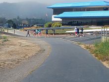 The crew heading out to choppy waters.