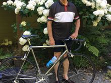 After he ride. Gotta water those hydrangeas