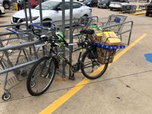 I use wire baskets for routine loads. 