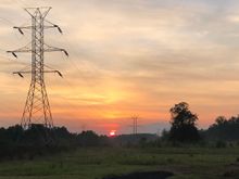 Got started before sunrise so watched the sun come up