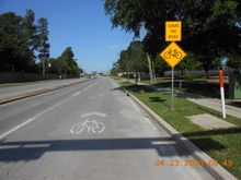 Recently rebuilt road. (35 mph, 15' lane).