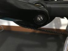The crank with the bolt on