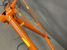 Orange on top. Orange on the sides. Not orange on the bottom
