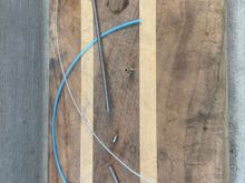 Trimmed the cable housing to remove excess.  Then lined the housing to improve performance. 