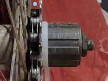 ...into which an 8-speed chain will drop and run freely on the hub shell without jamming in spokes.