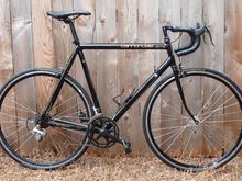 1988 Cannondale SR700 Black Lightning
Lost its original derailleurs