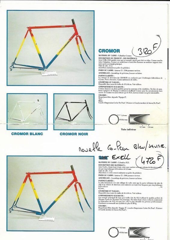 Cadre Vélo Course Greg LeMond Team Z Réplique Chromoly Taille 53 (occasion) – Parfait Pour Resto Ou Collection