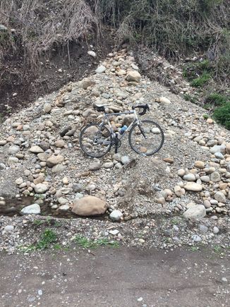 A winter mudslide washed clean with Spring rains