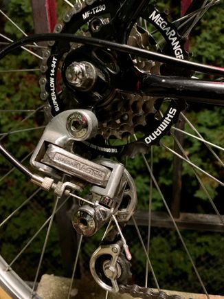 Definitely a new Shimano Cassette but original Suntour V-GT Luxe RD