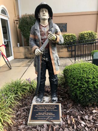 A nice fireman statue