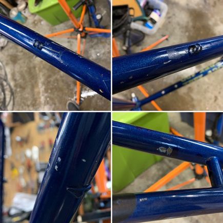 places I was not careful to protect the paint