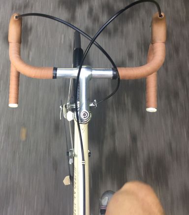 37cm on a 62 frame.  (Yeah, I know trim: the housing! Next bar wrap)